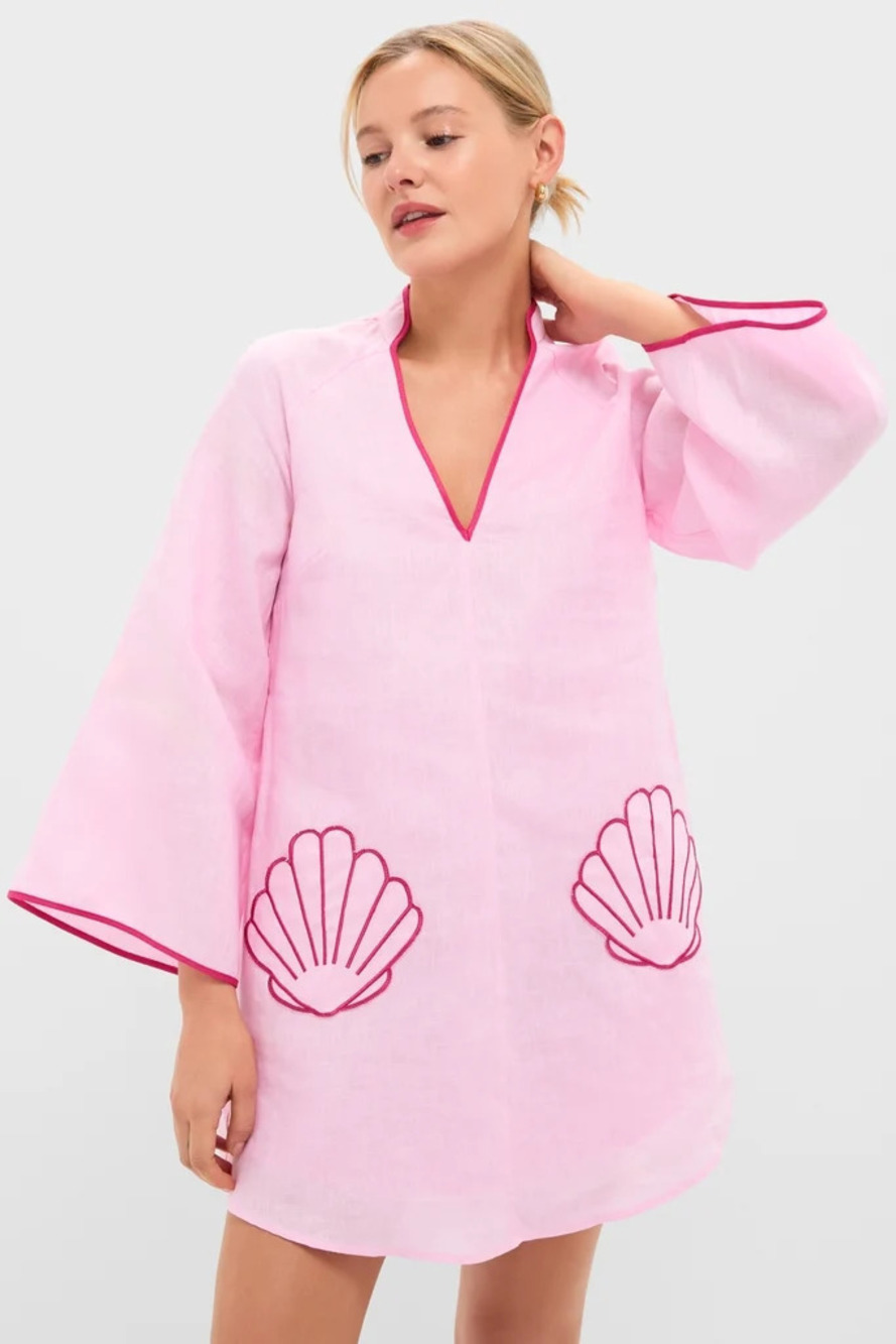 Tuckernuck Hyacinth House Pink Seashell Oceana Mini Dress
